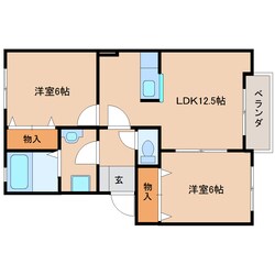 尼ケ辻駅 徒歩10分 2階の物件間取画像